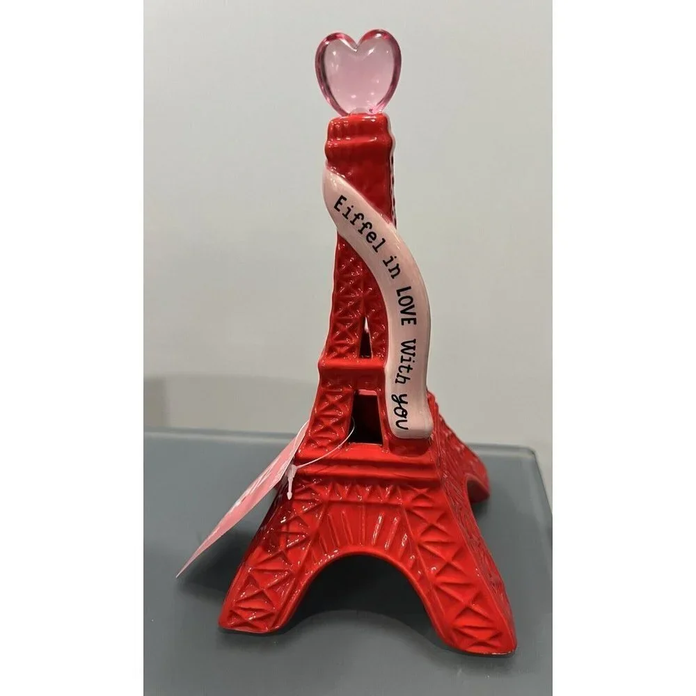 Target Spritz Valentines Day Red Ceramic Eiffel Tower 2024 NEW